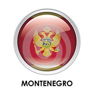 Round flag of Montenegro