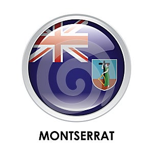 Round flag of Montserrat