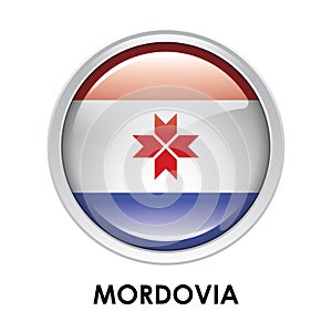 Round flag of Mordovia