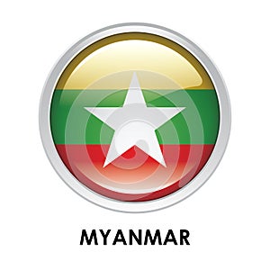 Round flag of Myanmar
