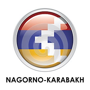 Round flag of Nagorno-Karabakh