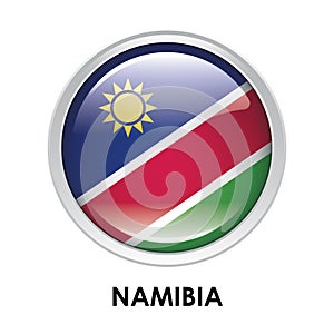 Round flag of Namibia