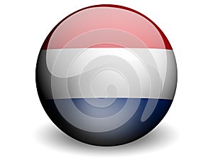Round Flag of Netherlands