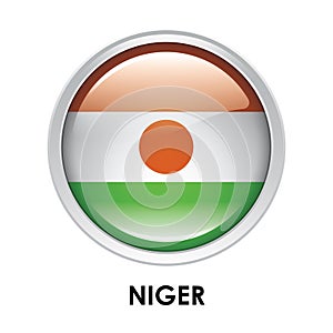 Round flag of Niger