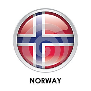 Round flag of Norway