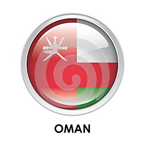 Round flag of Oman