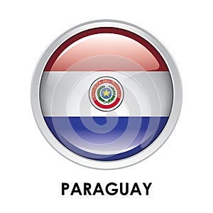 Round flag of Paraguay