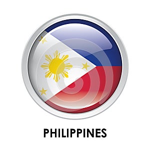 Round flag of Philippines
