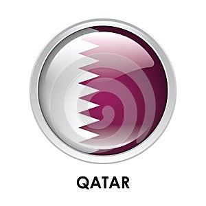 Round flag of Qatar