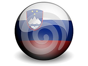 Kolem vlajka z slovinsko 