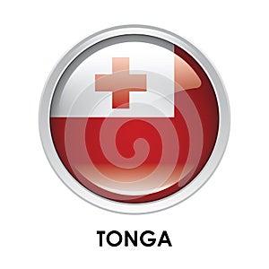 Round flag of Tonga