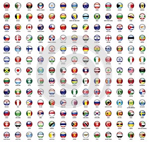 Round flag of the world