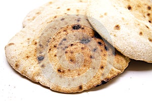 Round flat dough cakes bread