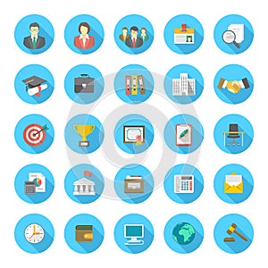 Round Flat Resume Icons