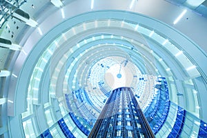 Round floors in skyscraper North Tower