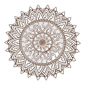 Round floral ornament pattern