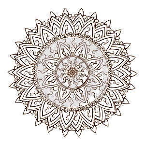 Round floral ornament pattern