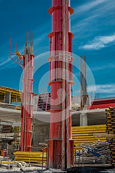 Round formwork of columns