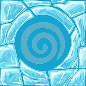 Round frame on Ice seamless pattern