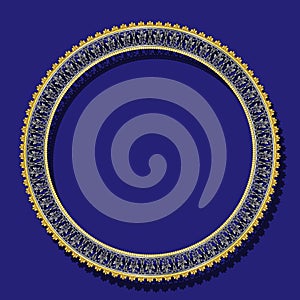 Round frame silver color with shadow