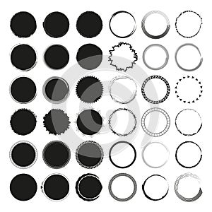 Round frames vector collection. Circles borders set. Abstract design elements. Vector illustration. EPS 10.