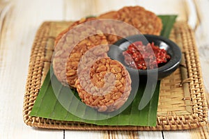 Round Fried Tempeh or Tempe Goreng Bulat