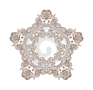 Round geometric ornament