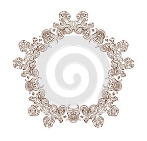 Round geometric ornament