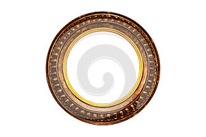 Round gold frame