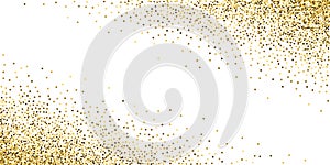 Round gold glitter luxury sparkling confetti. Scat