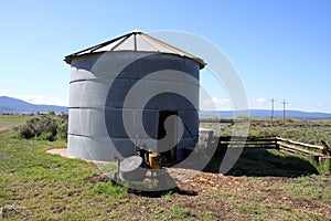 Round Grain Storage Shed on a Farm