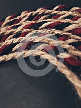 Round hemp ropes