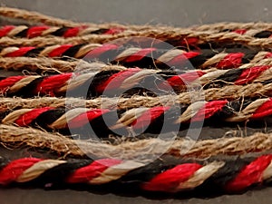 Round hemp ropes