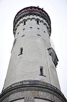 Round historic stone medieval tower