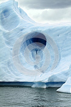 Round Hole in Glacier