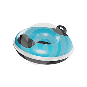 Round inflatable sledges, tubing photo