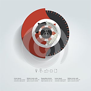 Round infographic template.