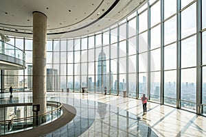 Round inside of a skyscraper photo