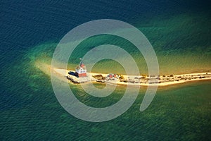 Round island lighthouse mackinac island michigan u