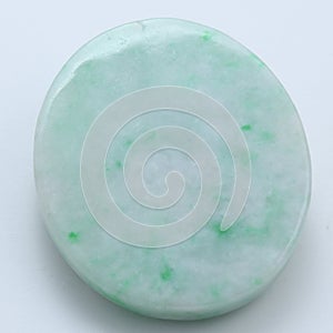Round Jade sculpture gemstone pendant photo