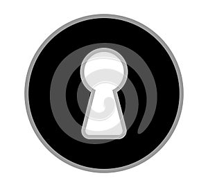 Round keyhole icon