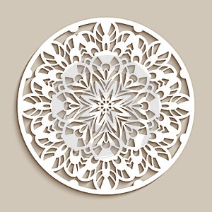 Round lace ornament, cutting template