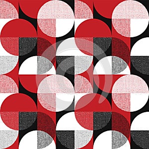 Round laconic geometry seamless pattern