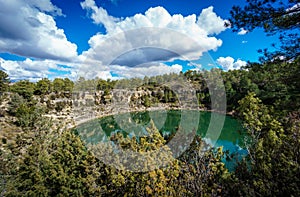 The round lakes in palancares, Cuenca photo