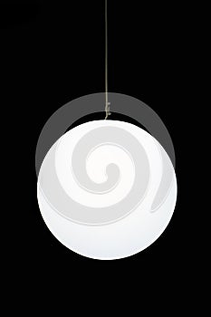 Round lamp in a cafe