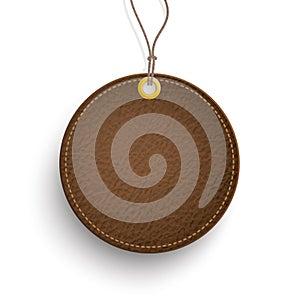 Round Leather Price Sticker