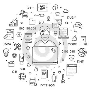 Round line concept for programming