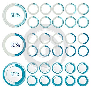 Round loading progress bars