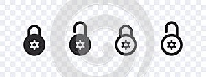 Round locks icons. Padlocks icons. Security symbol icons. Vector scalable graphics