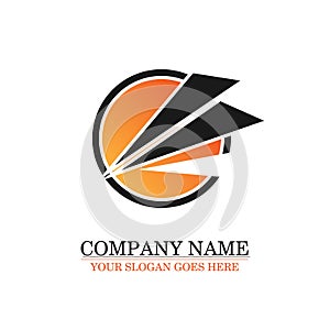 Round logo template for company.